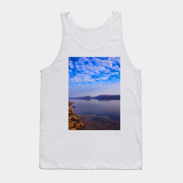 Clean water landscape scenery with clean sky and rocks Tank Top by zaiynabhw